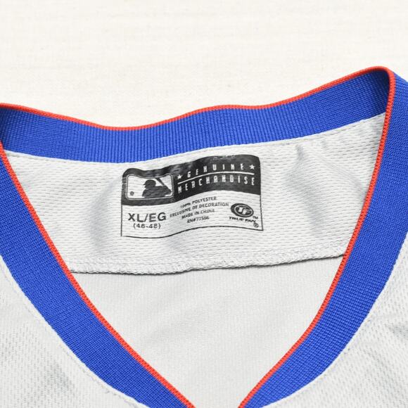 True Fan MLB Men Snap Button Polyester Gray Size XL Texas Rangers Jersey - Picture 7 of 8